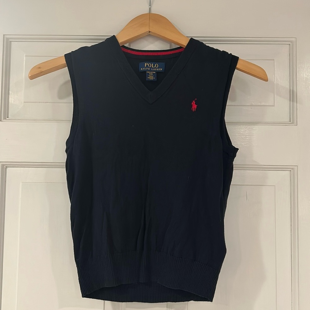 Boys Ralph Lauren sweater vest in navy size small